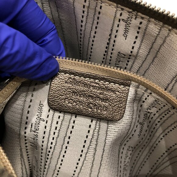 #7 Ferragamo Metallic Shoulder Bag Sku# 85477 (Gently Used) - Picture 15 of 16